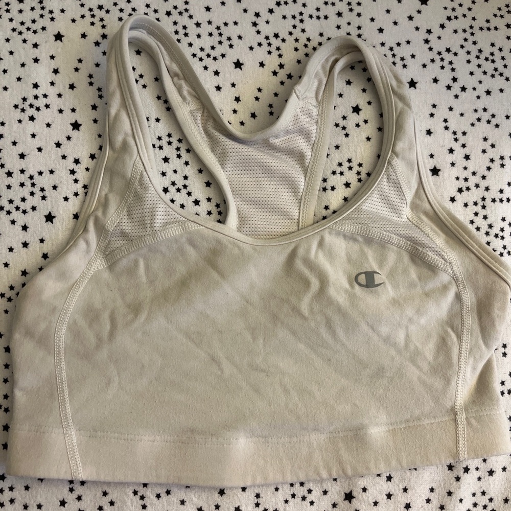 White Champion Sports Bra